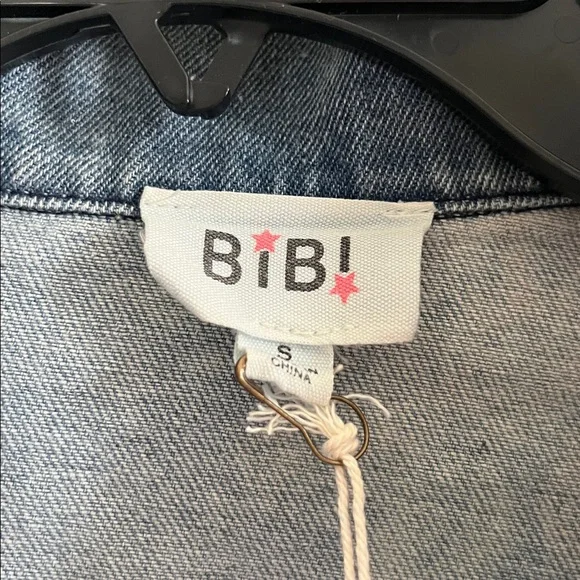 BiBi Blue Floral Jean Shacket - Picture 3 of 6